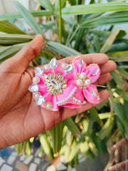 Pink Stone work Pagdi for laddu ji 
