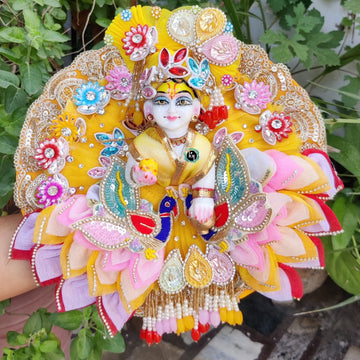 Heavy Festival Dress for Laddu Gopal Ji with pagdi and choli
