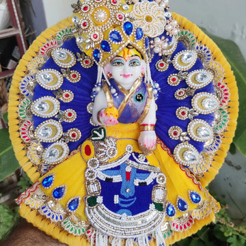 Designer Heavy Dress for Laddu Gopal Ji with Pagdi and Choli