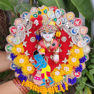 Luxury Heavy Dress for Laddu Gopal Ji with Pagdi and Choli
