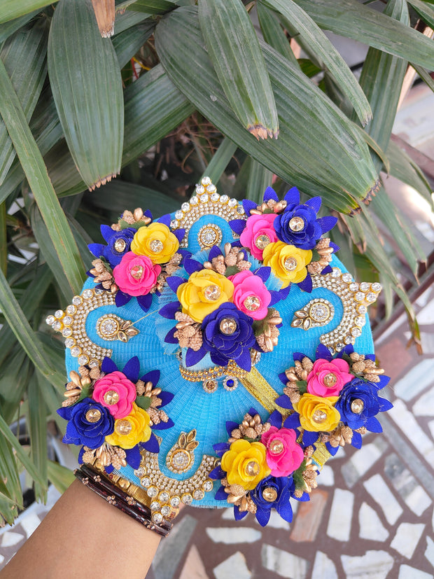 laddu gopal haar flower heavy dress with pagdi