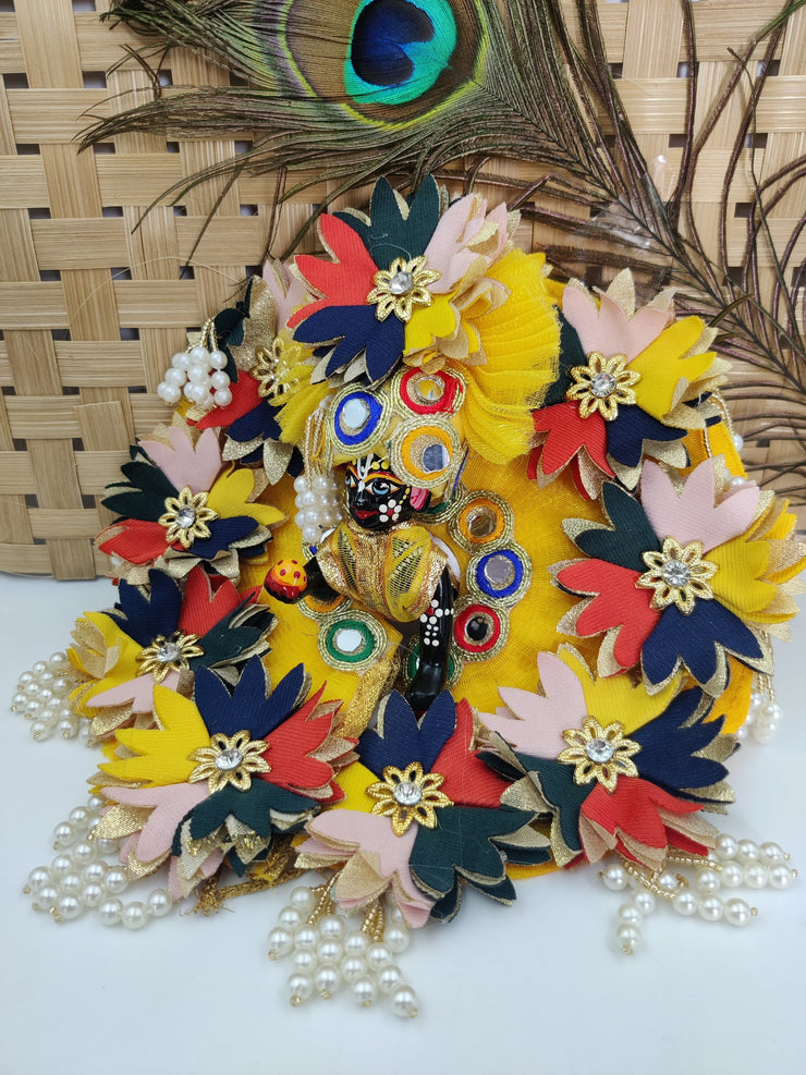 laddu gopal yellow flower latkan