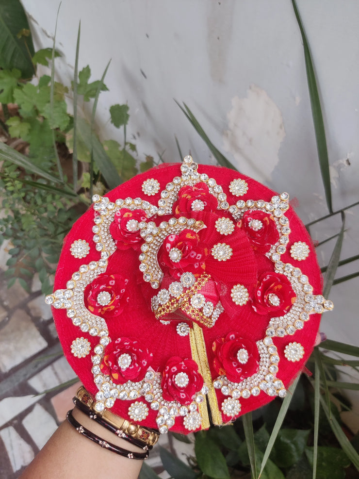 Laddu Gopal Red Haar Bhandej Flower