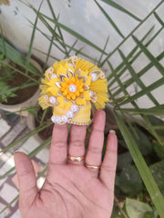 Yellow floral dress for laddu gopal ji for all occassions