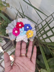 White heavy stone dress for laddu gopal ji