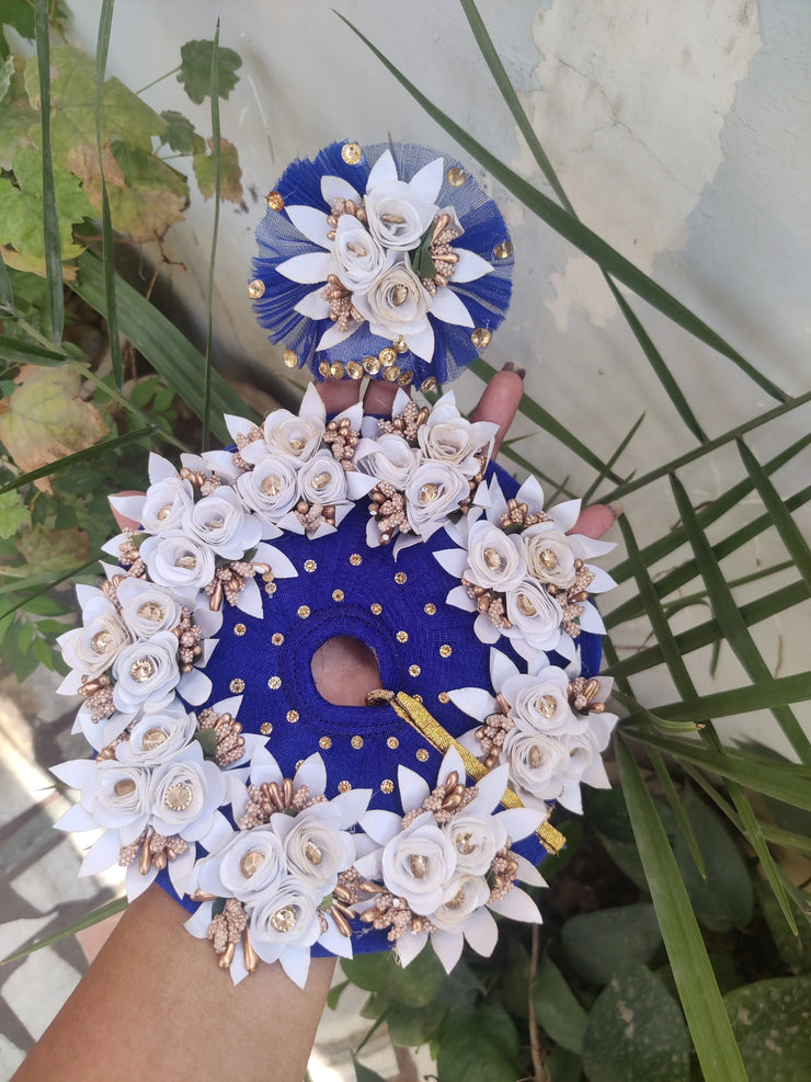 Royal blue heavy dress for laddu gopal ji