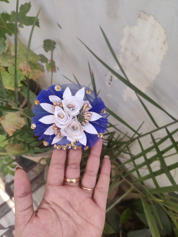 Royal blue heavy dress for laddu gopal ji