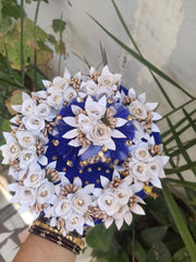 Royal blue heavy dress for laddu gopal ji