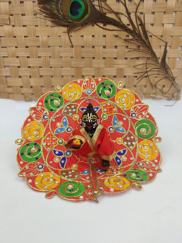 Zari work heavy summer dress for laddu gopal ji