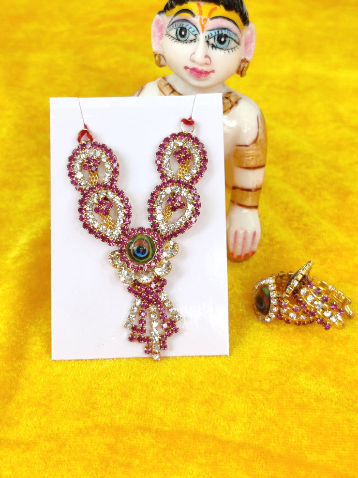 ladoo gopal mala and kangan combo suitable for 2-7no. laddu gopal ji (KH-041)