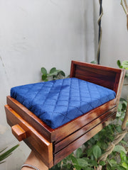 Slider unique design sheemsham wood bed for laddu gopal ji (0-6 number)