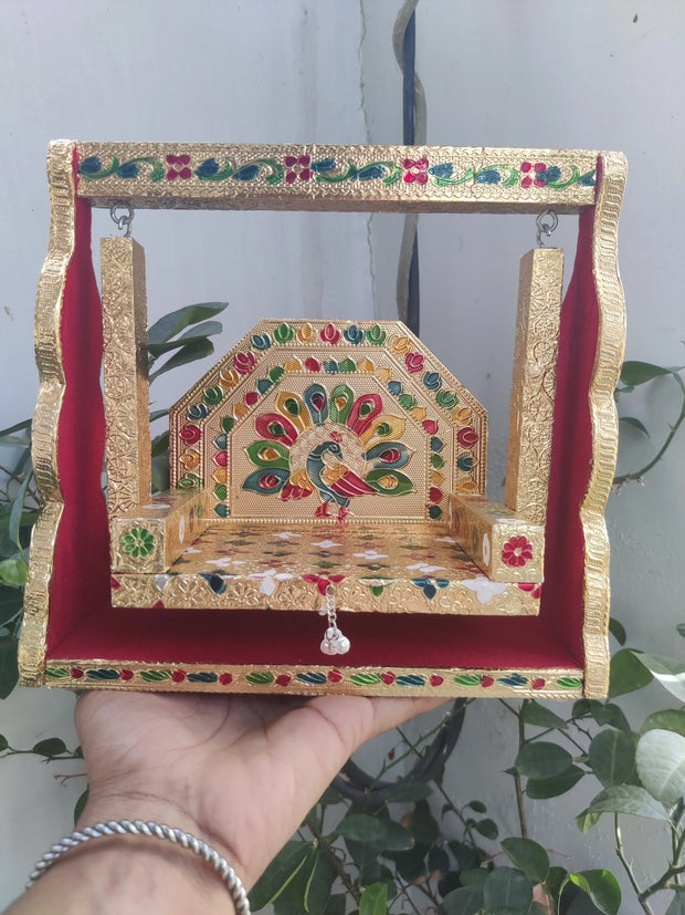 Mor patch unique design jhula for laddu gopal ji (kh-2)