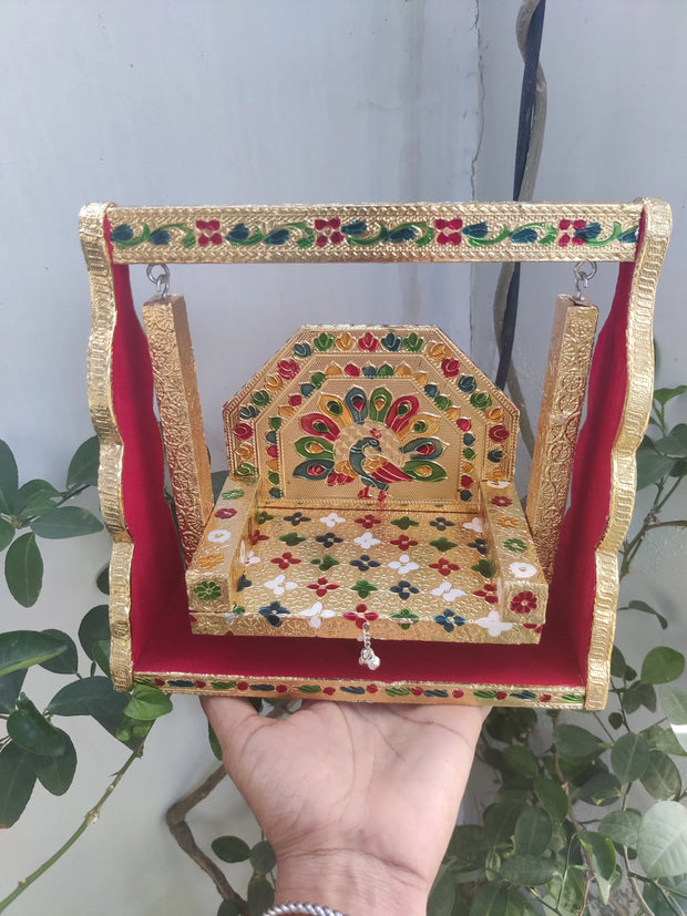 Mor patch unique design jhula for laddu gopal ji (kh-2)