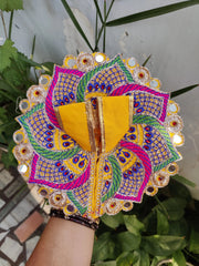 Flower design heavy summer dress for laddu gopal ji