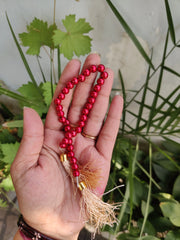 Red yellow heavy bhandej patti with pagadi and patka janmashtami special dress for laddu gopal ji