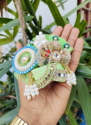 Janmashtmi special mor dress for laddu gopal ji with pagdi and choli