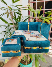 Wooden Corner Sofa (L-Shape) Deity Ornament  (for 1 to 8 No Kanha ji Laddu Gopal ji Thakur Ji Idol, All Deities)