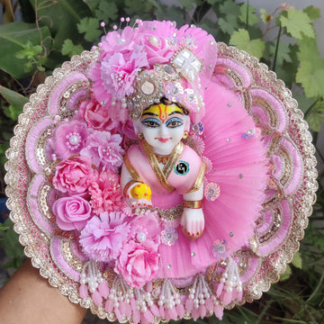 Heavy Festival Light Dress for Laddu Gopal Ji with pagdi and choli