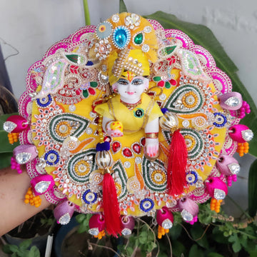Luxury heavy laddu gopal dress with patka, pagdi and choli