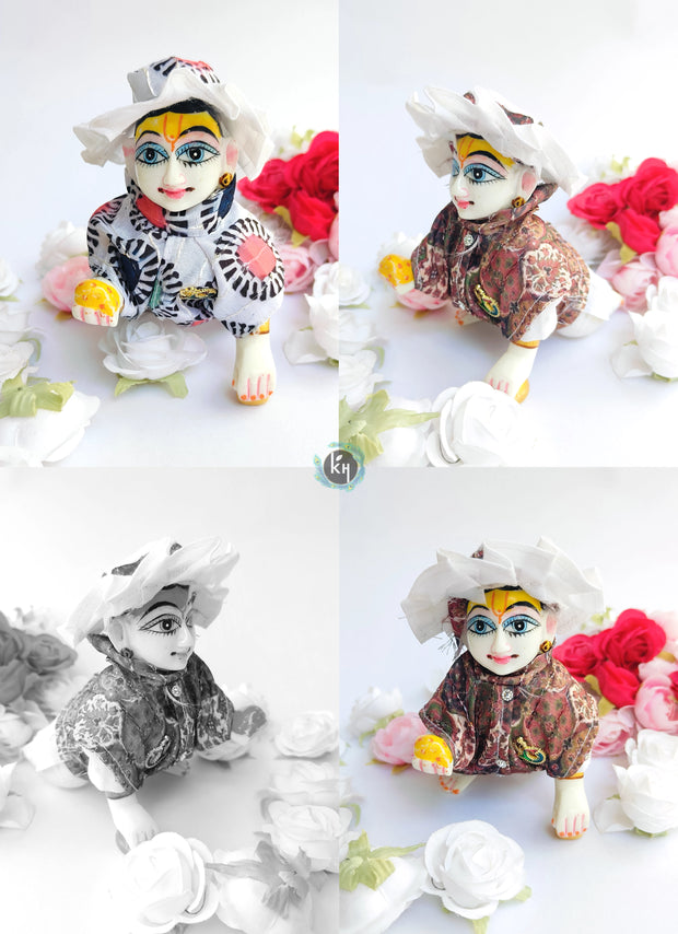 Laddu gopal modi jacket suit for summer pack of 2 (RANDOM PRINT AND COLOUR)