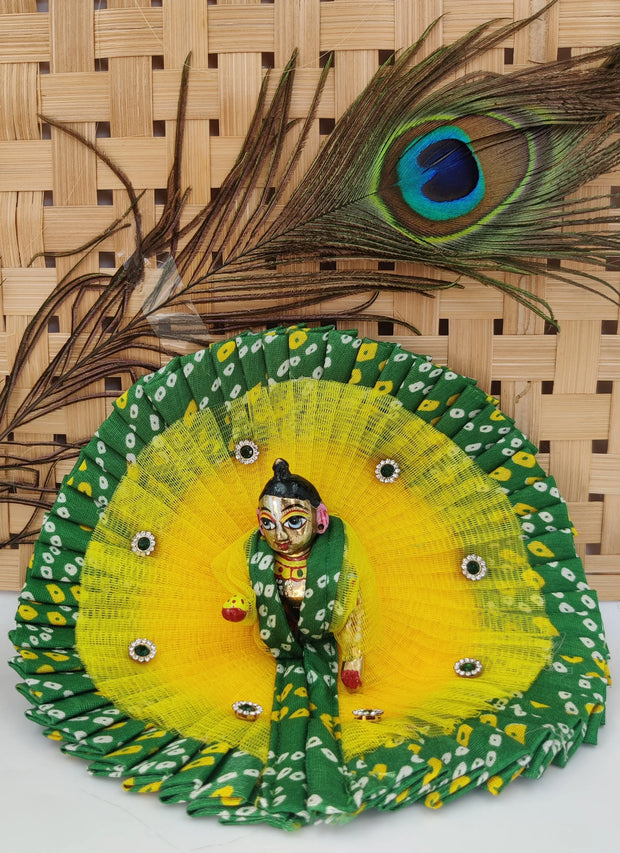 bhandhej dress for little kanha ji , ladoo gopal ji with pagdi dress