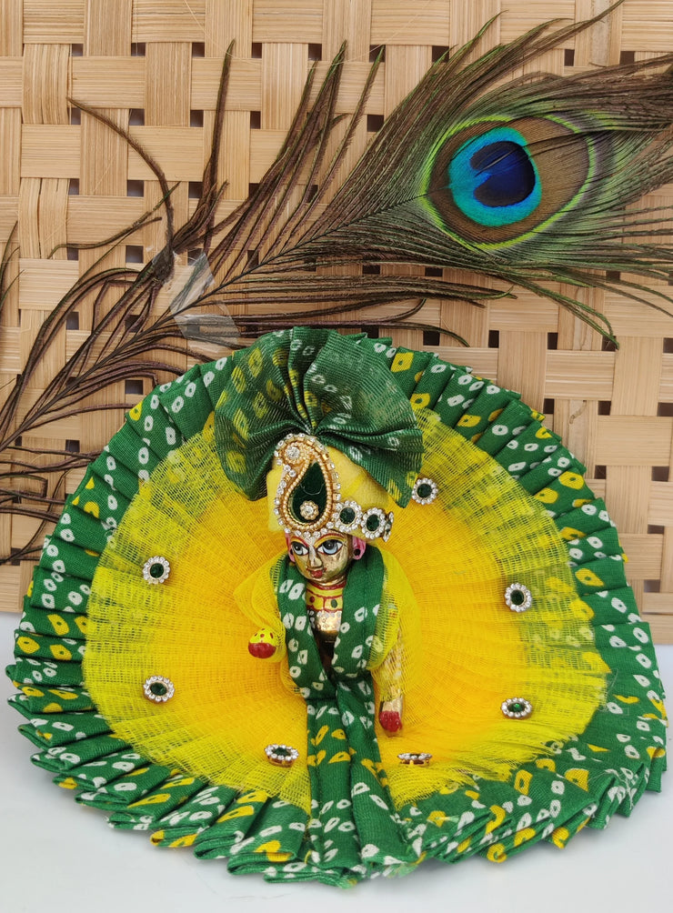 bhandhej dress for little kanha ji , ladoo gopal ji with pagdi dress