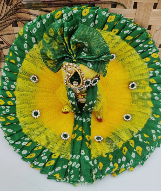 bhandhej dress for little kanha ji , ladoo gopal ji with pagdi dress