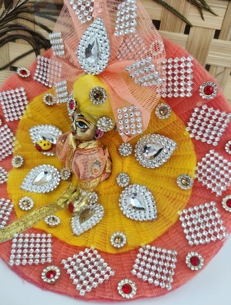 laddu gopal heavy dress with pagdi