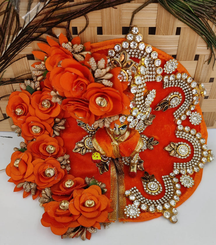 laddu gopal haar flower heavy dresses with pagdi