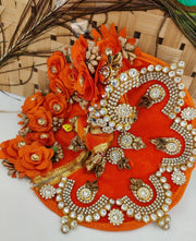 laddu gopal haar flower heavy dresses with pagdi