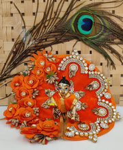 laddu gopal haar flower heavy dresses with pagdi