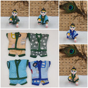 Laddu gopal night suit for summer pack of 4 (RANDOM PRINT AND COLOUR)