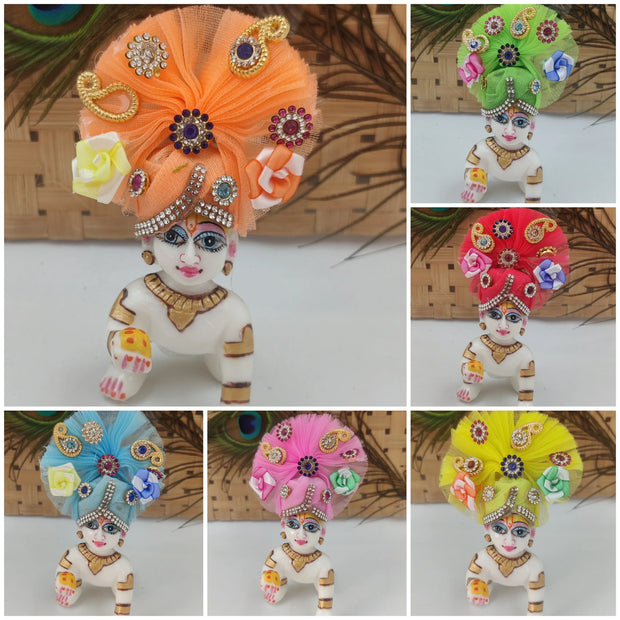 fancy pagdi for laddu gopal ji pack of 6