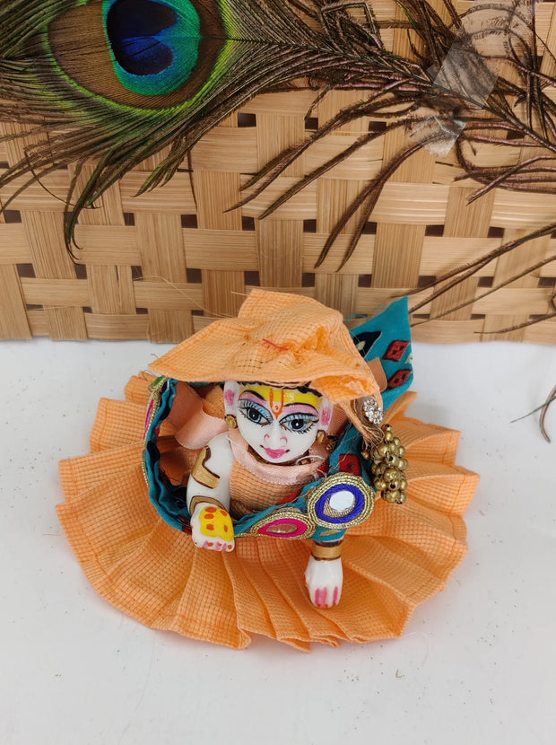 Gujarati western summer dress for laddu gopal ji and radhe rani (pack of 2)[Random color]