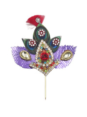 Pearl Morpankh Kalangi with Attached Pin for Laddu Gopal, Krishna ji Mukut & Pagdi Use