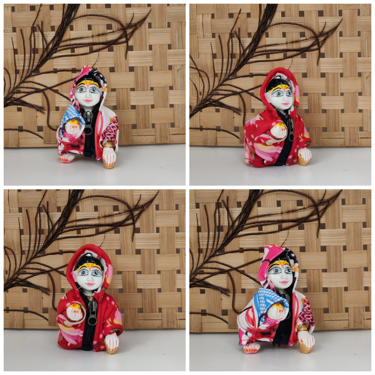 Laddu gopal track suit for winter pack of 6 (RANDOM PRINT AND COLOUR)