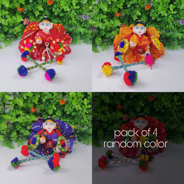 Navratri special gujrati 4 dress combo for laddu gopal ji (random color)