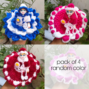 Laddu gopal woollen dress pack of 4 (RANDOM PRINT AND COLOUR)
