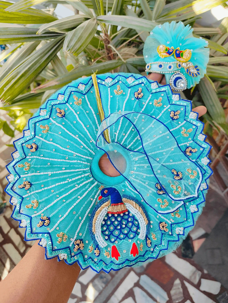 Peacock style dress for laddu ji 