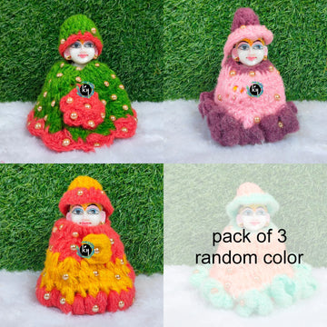 Woolen ponchu for laddu gopal ji pack of 3 (RANDOM DESIGN)