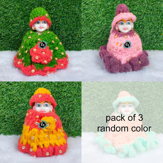 Woolen ponchu for laddu gopal ji pack of 3 (RANDOM DESIGN)