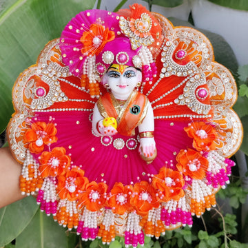 Beautiful heavy festival special poshak for laddu gopal ji with pagdi and choli