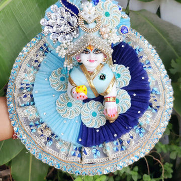Designer Heavy Dress for Laddu Gopal Ji with Pagdi and Choli