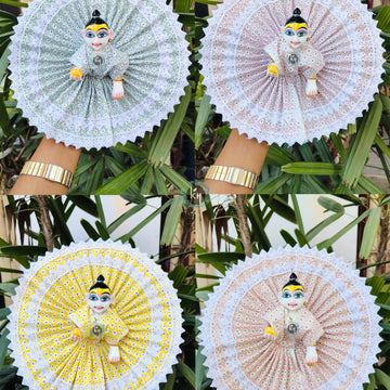 Summer special cotton lace dress for laddu gopal ji (pack of 4)
