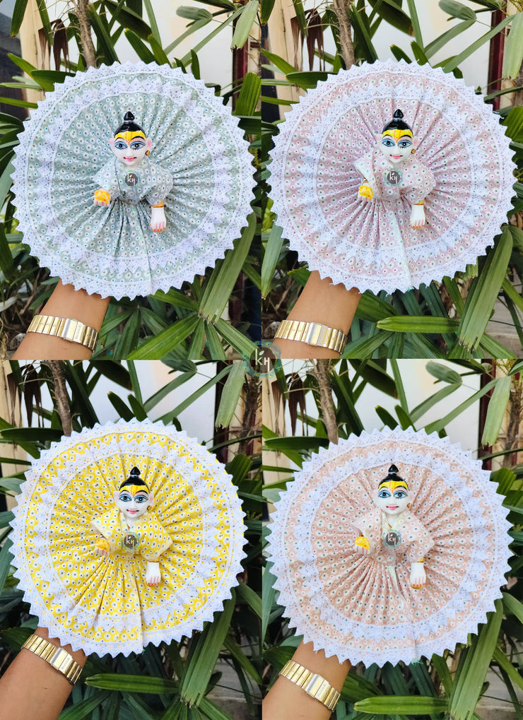 Summer special cotton lace dress for laddu gopal ji (pack of 4)