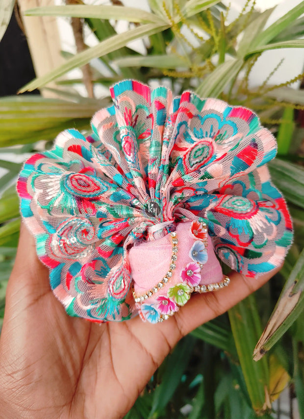 Pink lace pagdi for laddu ji 