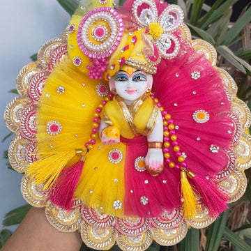 Festival special beautiful poshak for laddu gopal ji with pagdi patka and choli