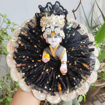 Beautiful black fancy dress for laddu gopal ji with pagdi and choli