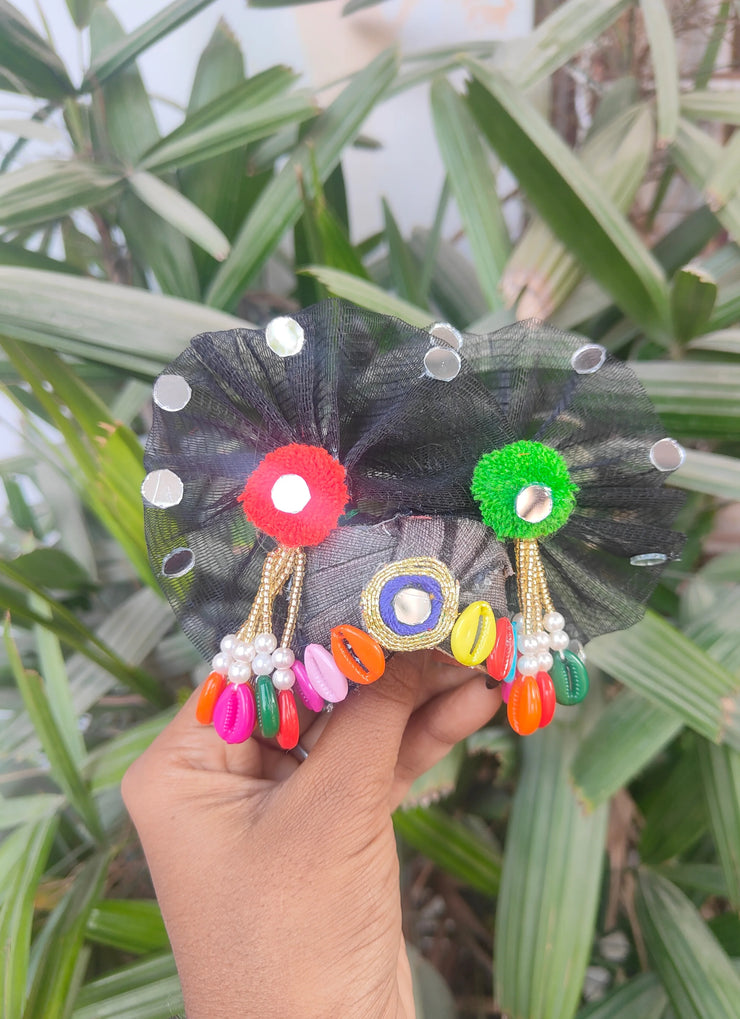 Festival special black dress for laddu gopal ji with pagdi and choli