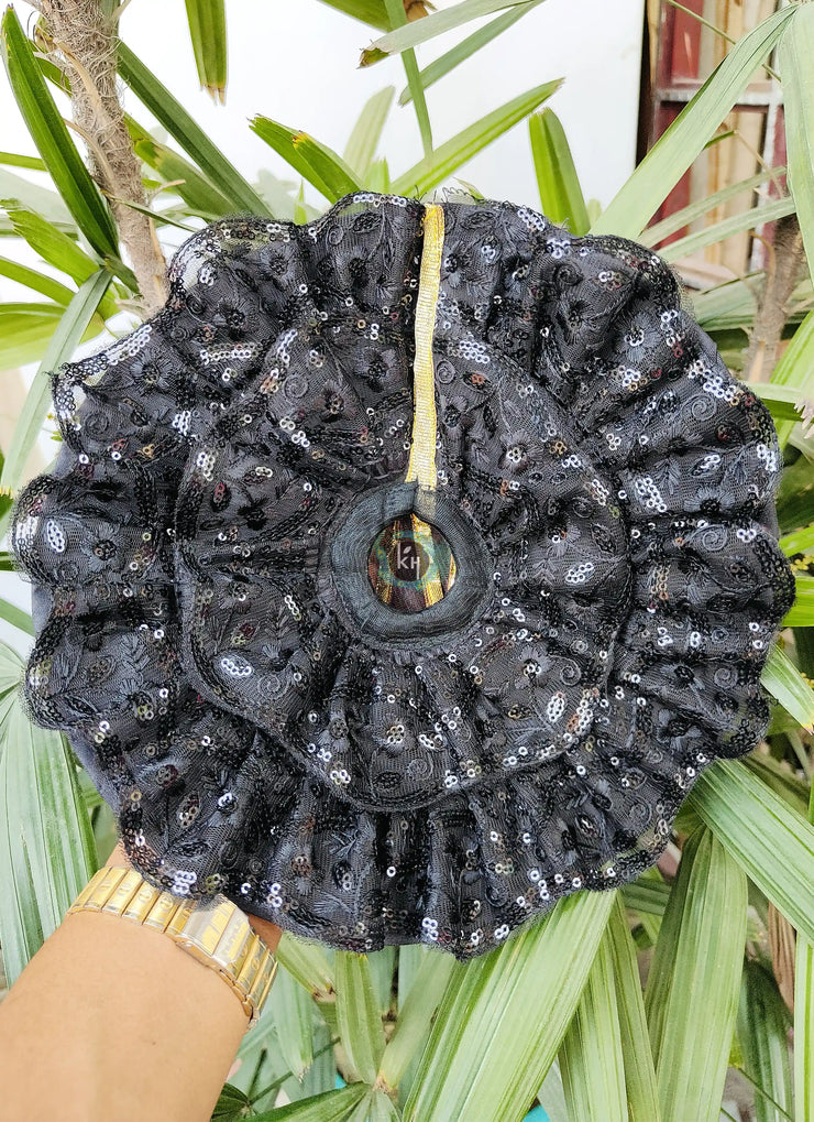 Full Black lace dress for laddu ji 